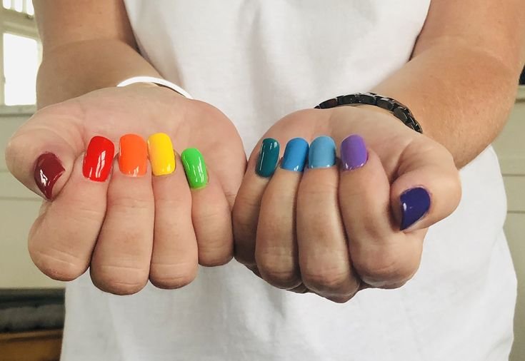 Pastel:-Cdpljy_Qce= Rainbow Nails